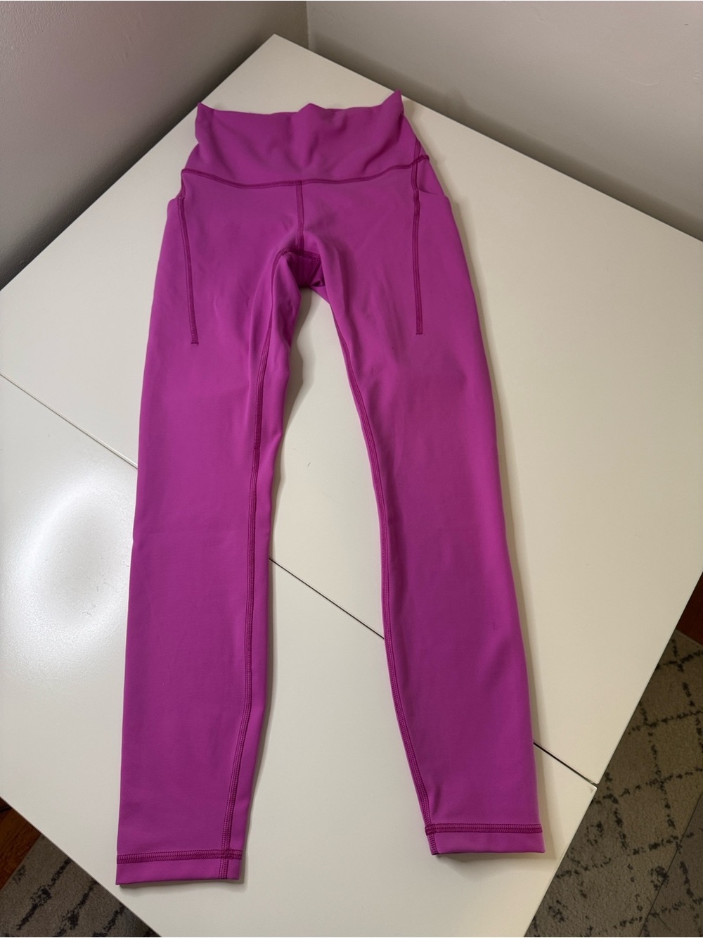 Lululemon Wunder Train High-Rise Tight w/ Pockets 25" Size 4 Pow Pink